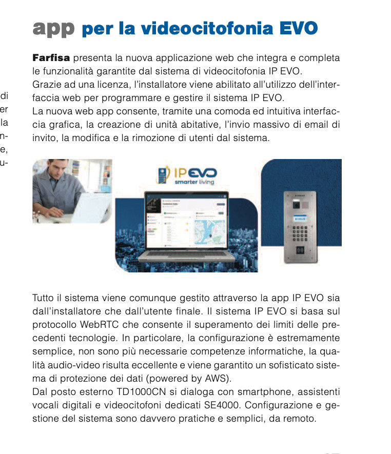 App per la videocitofonia EVO