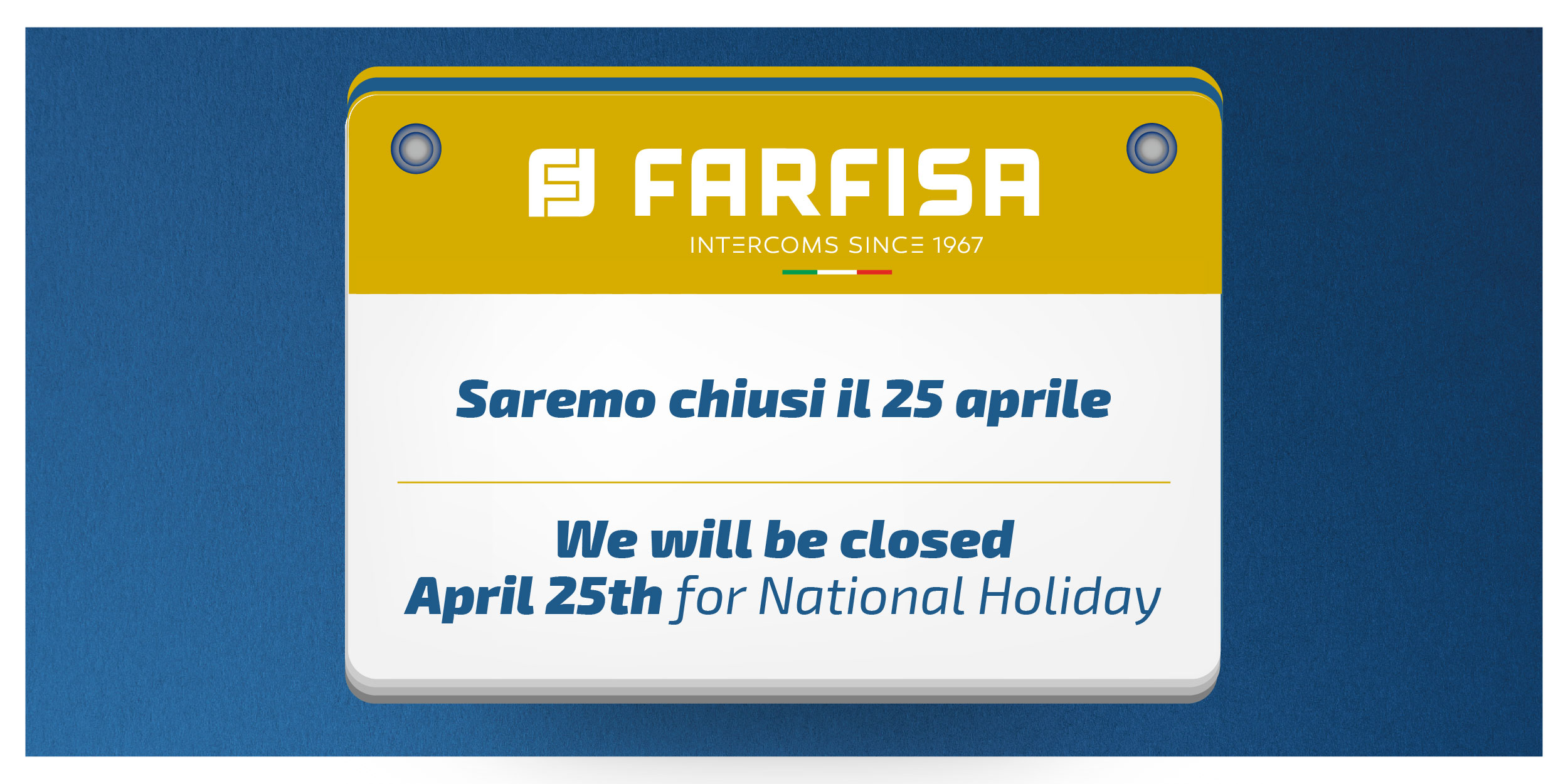 Chiusura 25 aprile