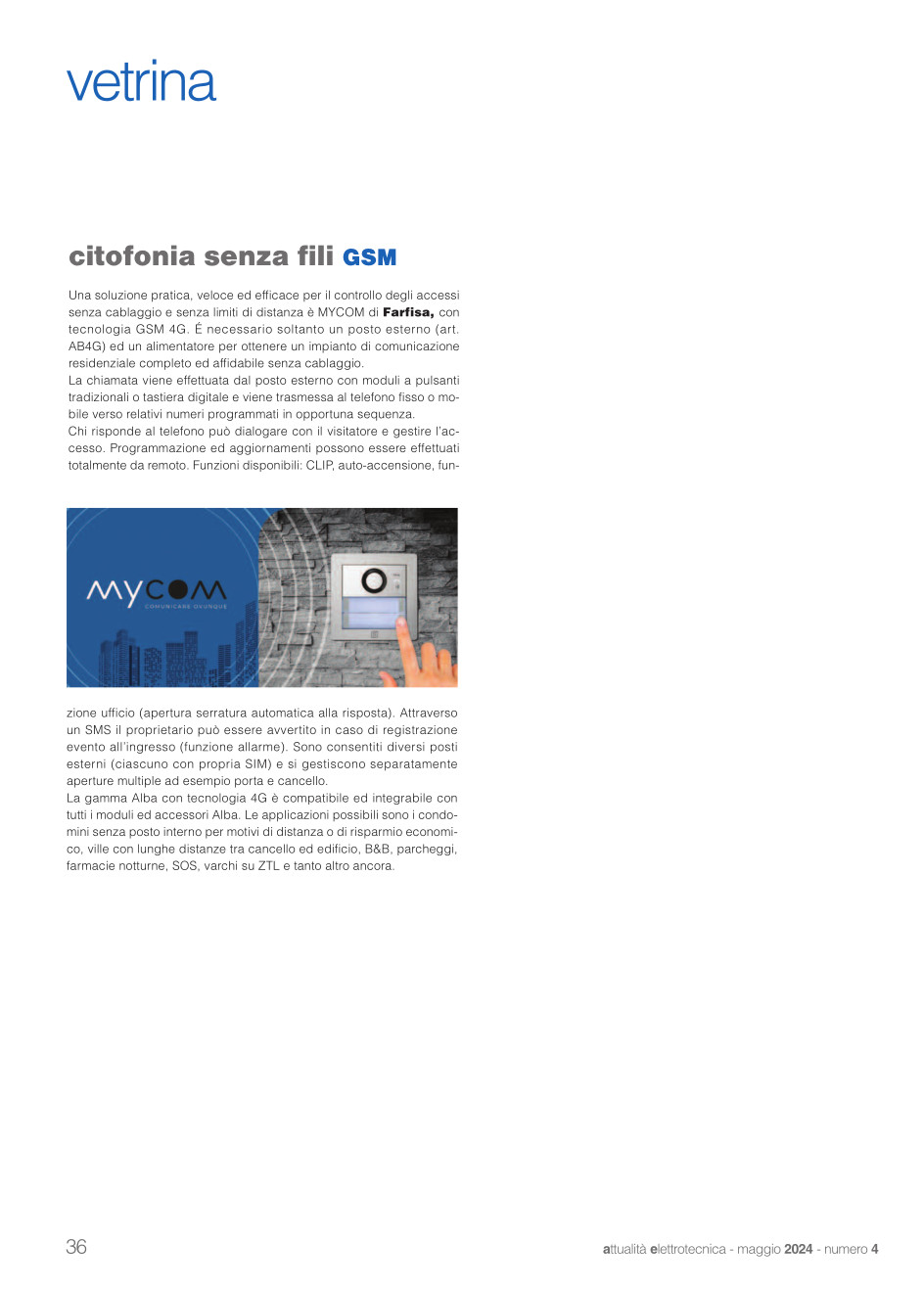 Citofonia senza fili - GSM