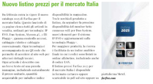 Ecco il nuovo listino prezzi per il mercato Italia