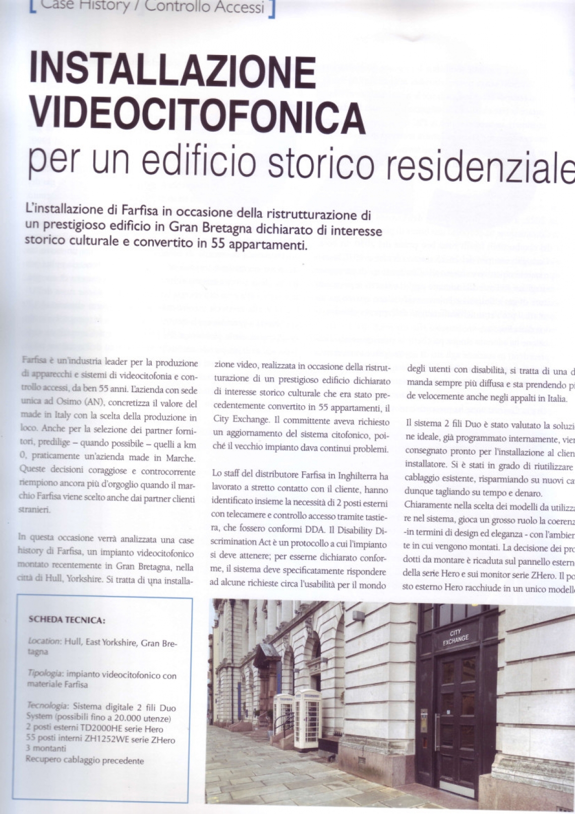 Installazione videocitofonica per un edificio storico residenziale