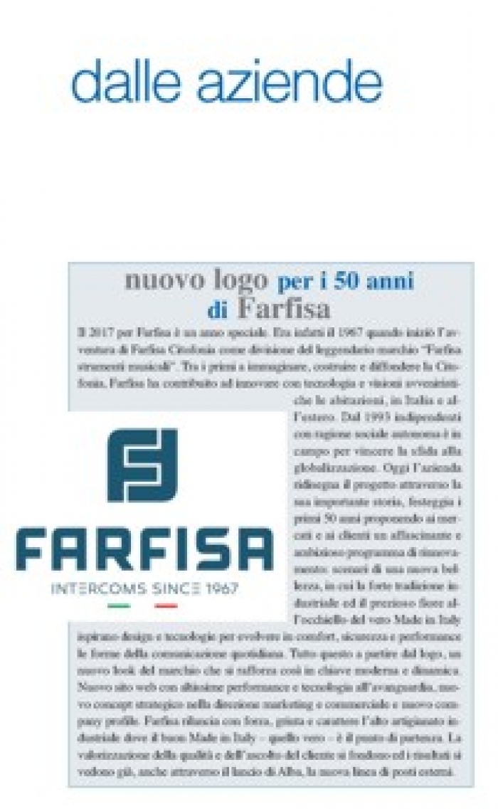 Nuovo logo per i 50 anni di Farfisa