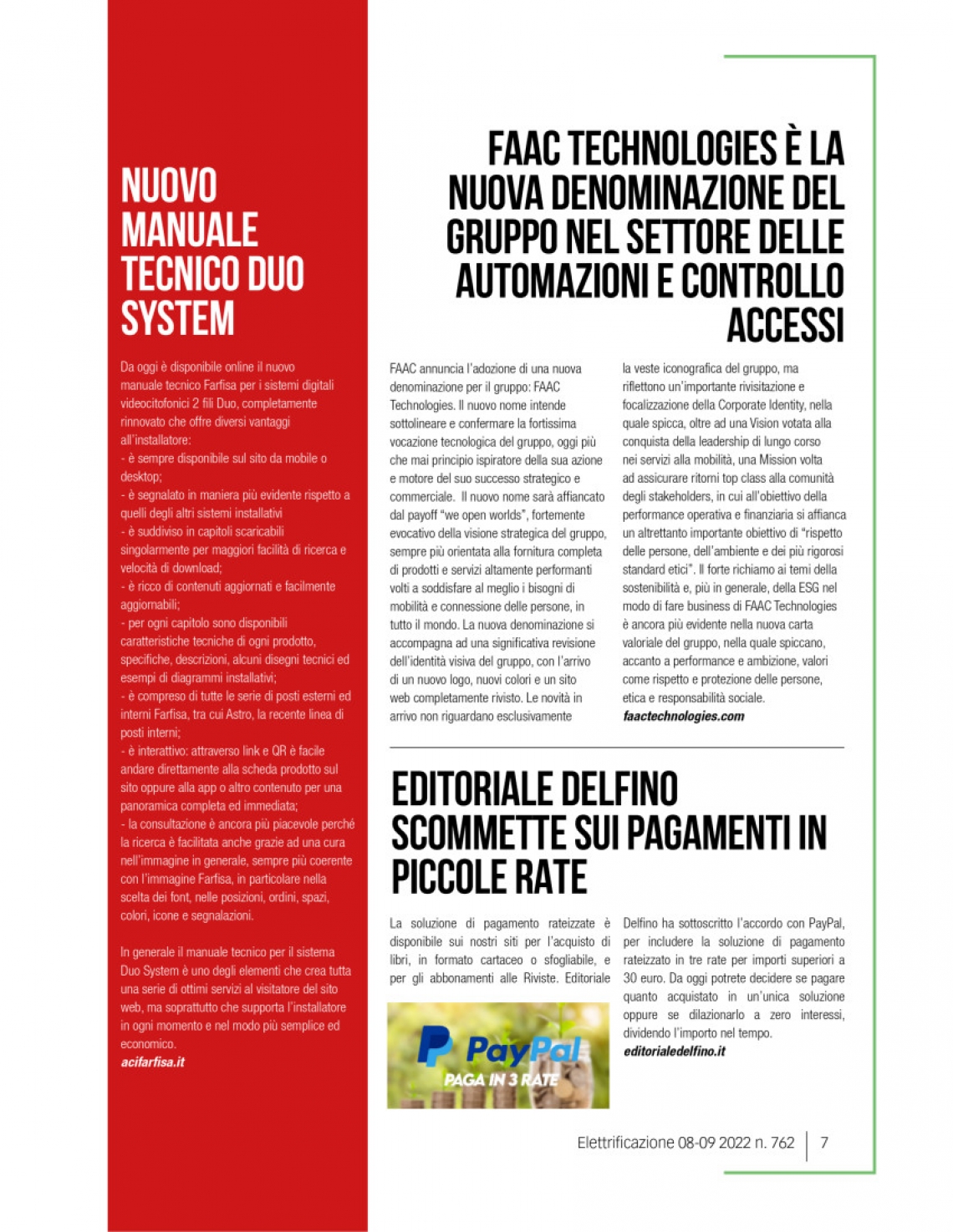 Nuovo manuale tecnico Duo System Elettrificazione