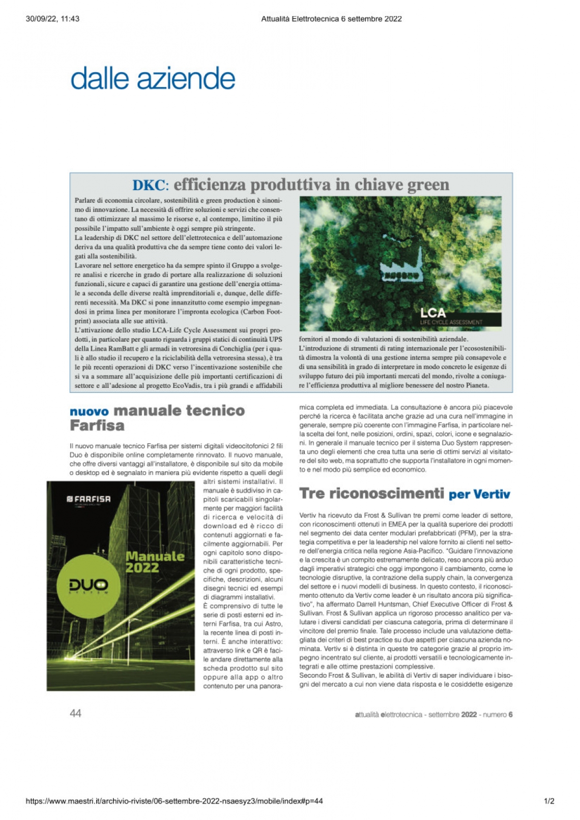 Nuovo manuale tecnico Farfisa
