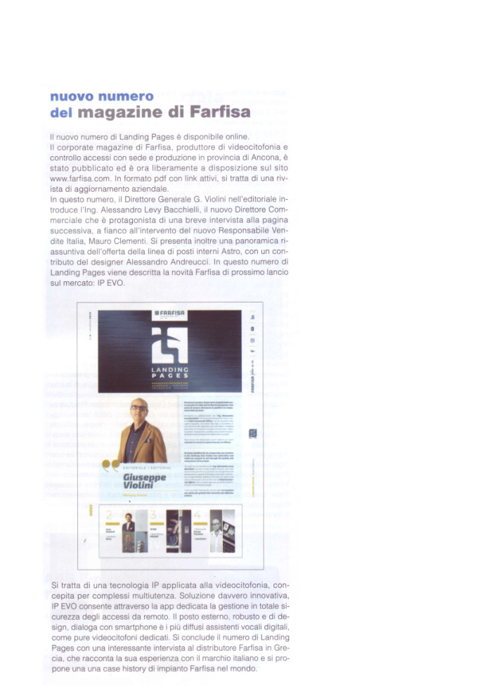 Nuovo numero del magazine Farfisa