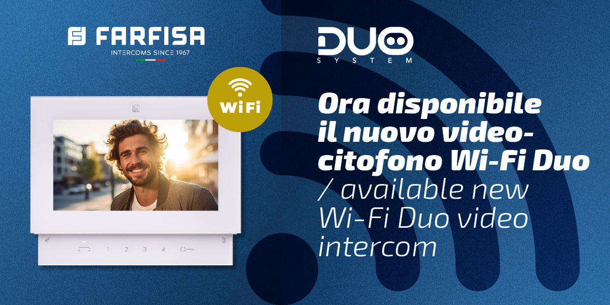 Nuovo videocitofono Sette Wi-Fi per Duo