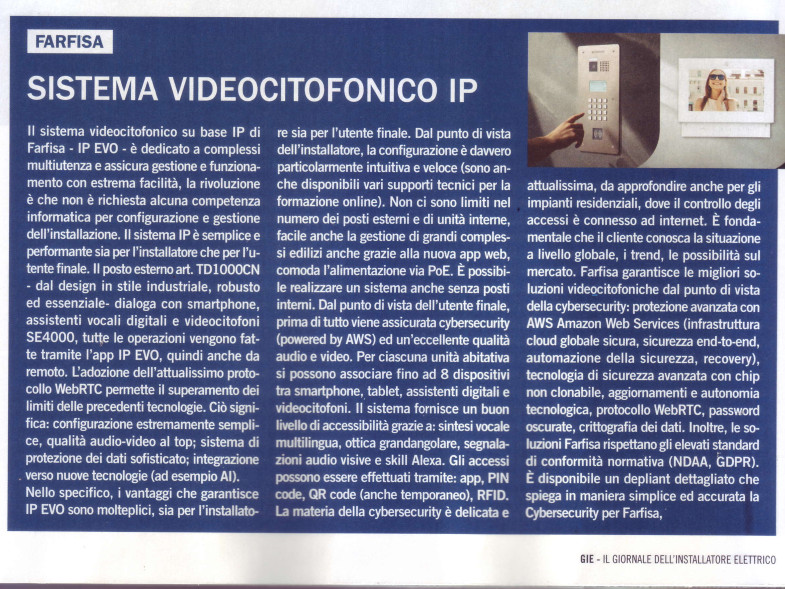 Sistema videocitofonico IP