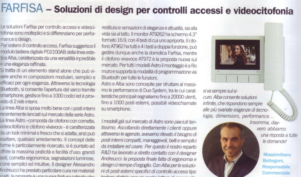 Soluzioni di design per controllo accessi e videocitofonia