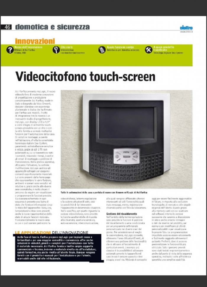 videocitofono domotico myLogic