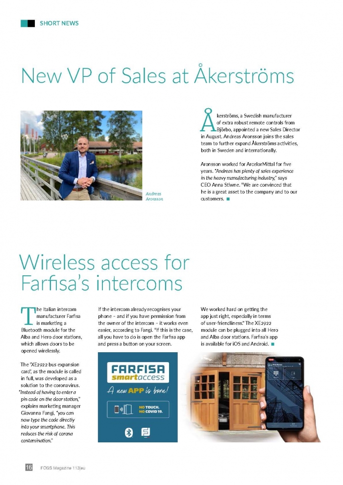Wireless access for Farfisa intercoms